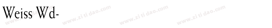 Weiss Wd字体转换